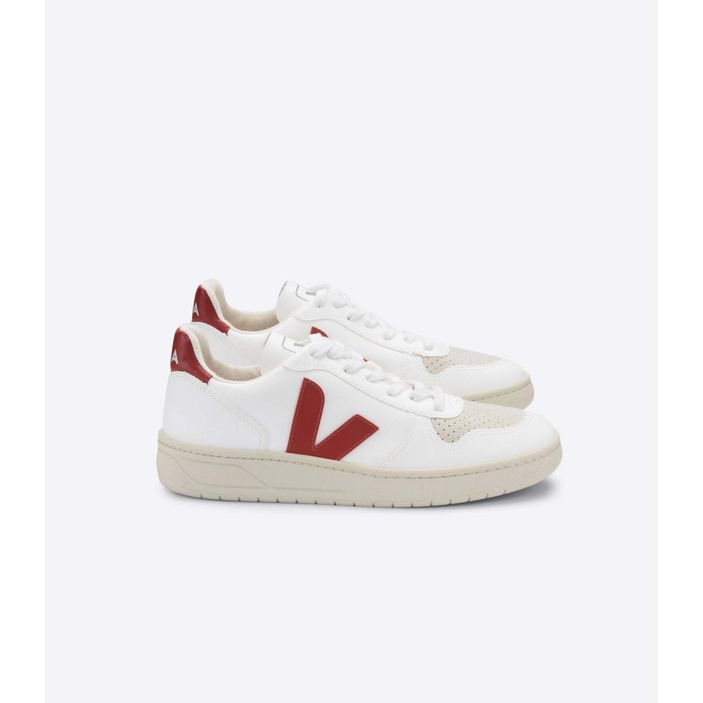 Veja V-10 CWL Schoenen Dames White/Red | BE 578UZG